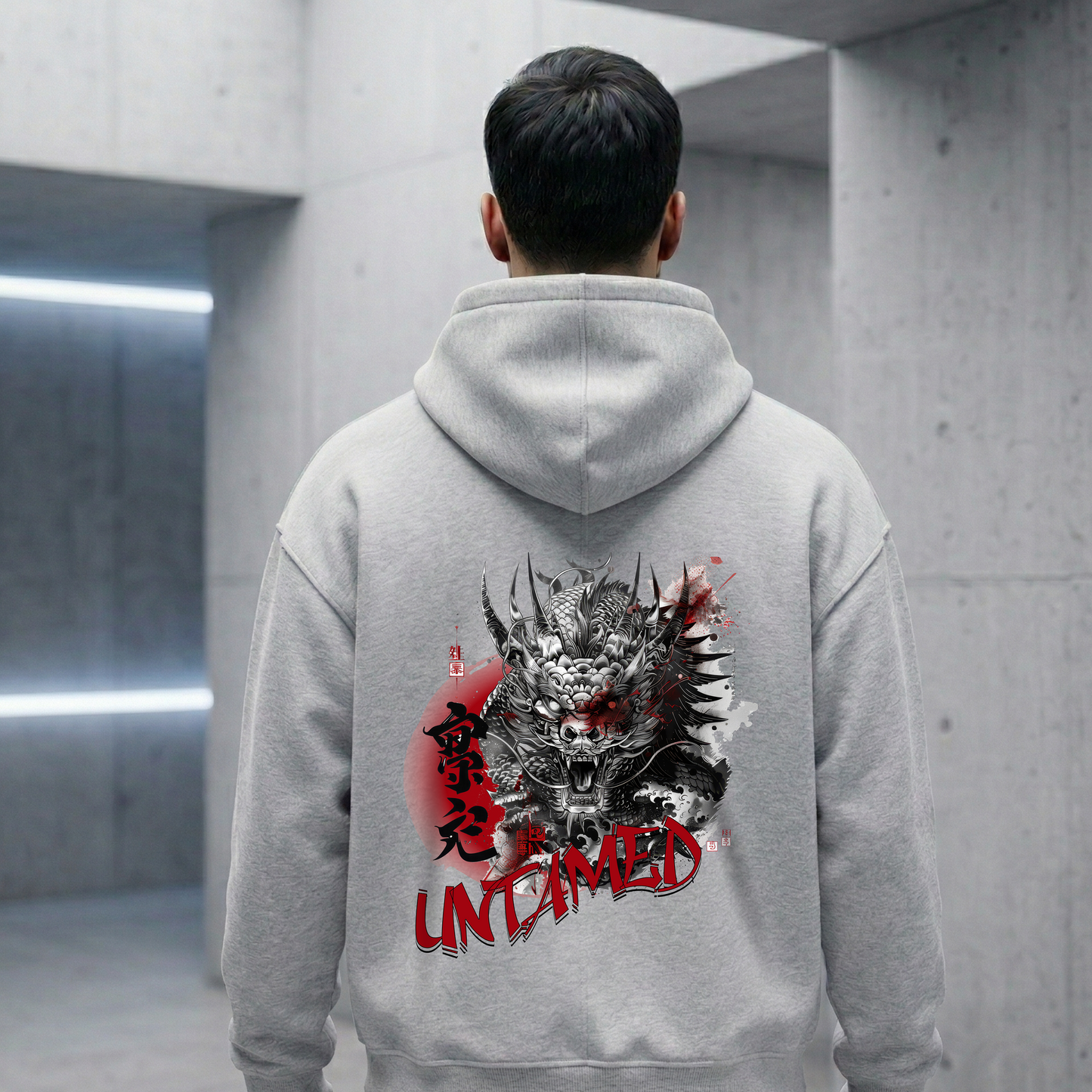 Untamed Dragon Oversized Zipper Hoodie