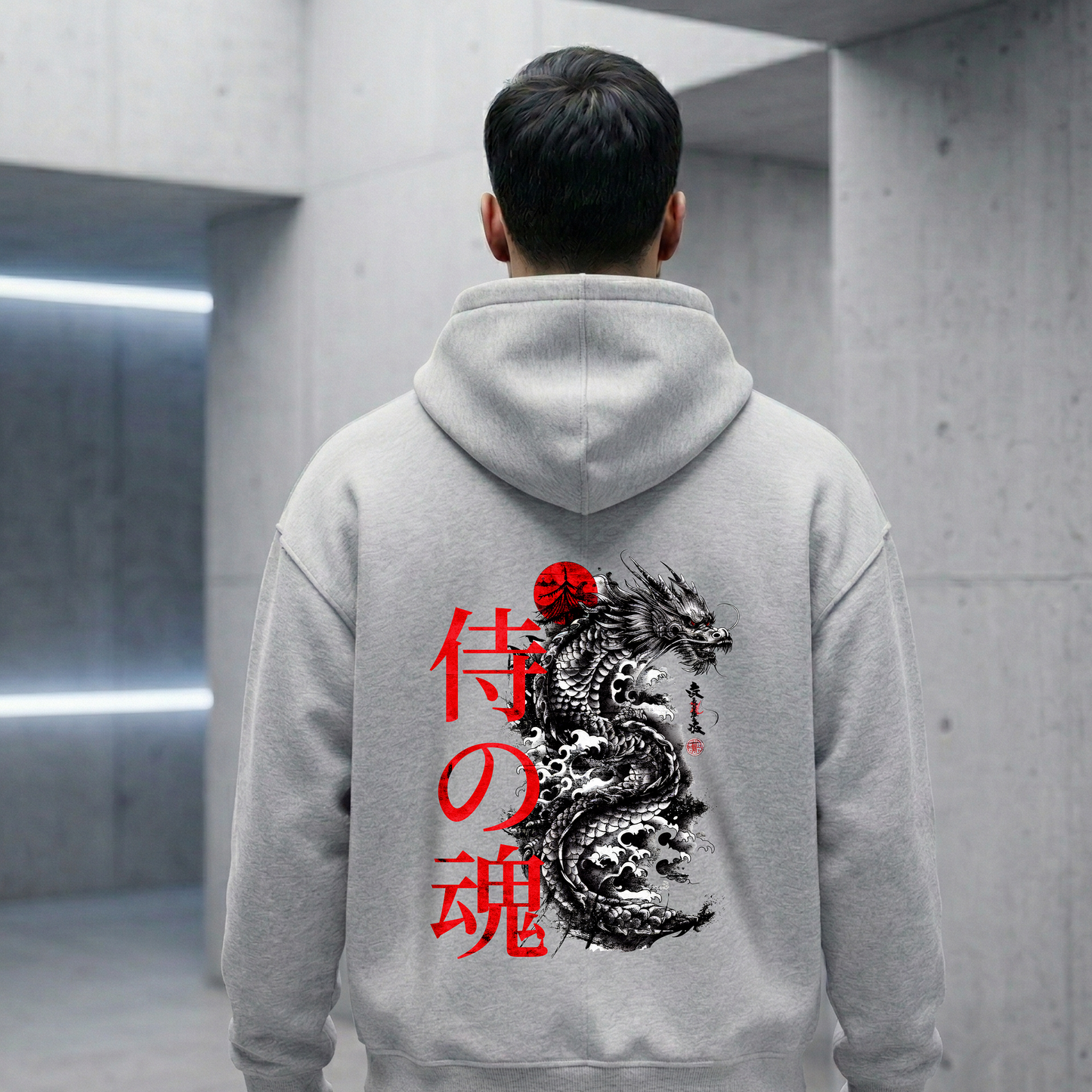 The Soul of Samurai Oversized Zipper Hoodie